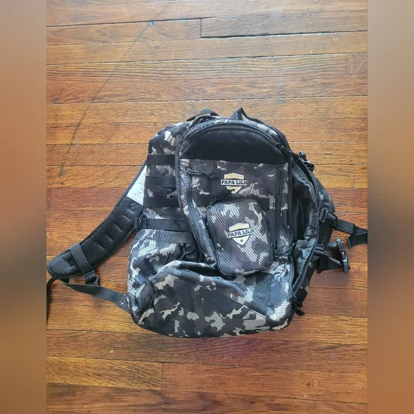 Papa Lils Tactical Diaper Bag Backpack Camo Dad Bag Changing Pad Organizer - Picture 3 of 8